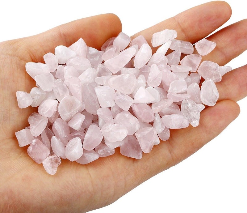 rockcloud 1 lb Rose Quartz Small Tumbled Chips Crushed Stone Healing Reiki Crystal Jewelry Making Home Decoration - Image 5